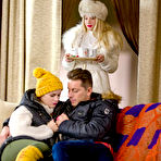 Pic of Lara De Santis and Jenny Manson heat up the cold winter cabin with a hot threesome