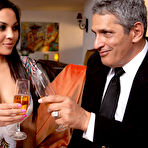 Pic of Adriana Luna sucking and fucking an older man's dick