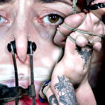 Pic of SexPreviews - Ava DAmore petite tattoo redhead is rope bound for clamping and spanking in dungeon