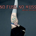 Pic of SexPreviews - Abigail Annalee tattoo brunette is spread bound in rope with red ballgag toyed to cum