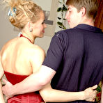 Pic of Sissy guy dressing sexy suit before getting his hole loosened with strap-on