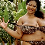 Pic of Thick Ebony Chick Tit Fucks White Dick