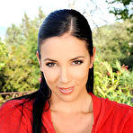 Pic of Lesbian babes Aria and Jelena Jensen massage each others big tits outdoors