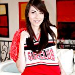 Pic of Naughty teen girl Emily Grey posing solo in sexy cheerleader uniform