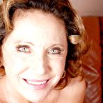 Pic of Big tits granny Luna is undressing her white panties in close up