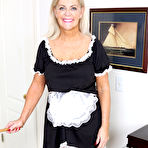 Pic of Blonde nan Judy Mayflower steps out of her French maid attire for nude poses