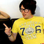 Pic of Skinny brunette ends up on top while having sex with a creepy nerd