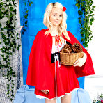 Pic of Adorable blonde teen Kapri doffs cosplay attire to pose bare naked