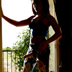 Pic of Brunette babe Gabriella Paltrova sporting strapon while strutting in jeans