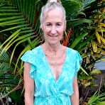 Pic of Old blonde woman Jacqueline gets completely naked in her bedroom
