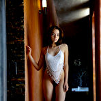 Pic of Hot teen Keira Blue doffs sensual lingerie to display her trimmed muff