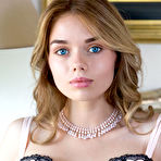 Pic of Petite teen Keira Blue frees tiny tits and trimmed pussy from lingerie