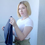 Pic of Naughty Mag - Mila Pie - Blonde 21-year-old Mila shows off her alabaster skin and bright pink pussy.